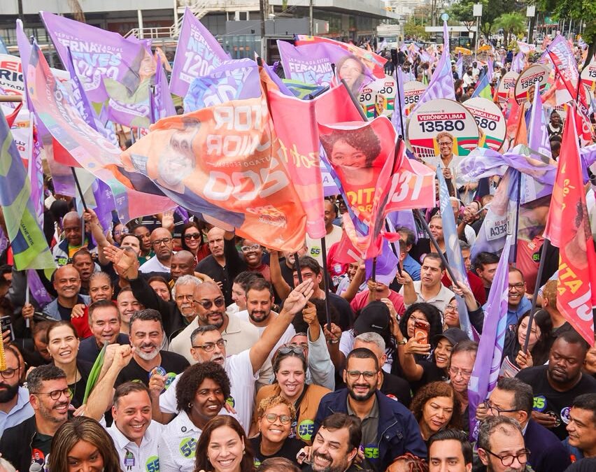 Eduardo Paes visita Niterói e reforça apoio a Fernanda Neves em agenda com Rodrigo Neves e Benedita
